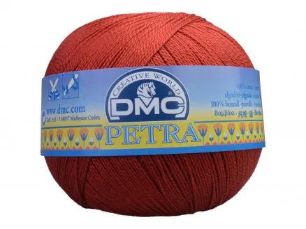 DMC Petra nr. 5 Virkgarn Unicolor 5355 Roströd