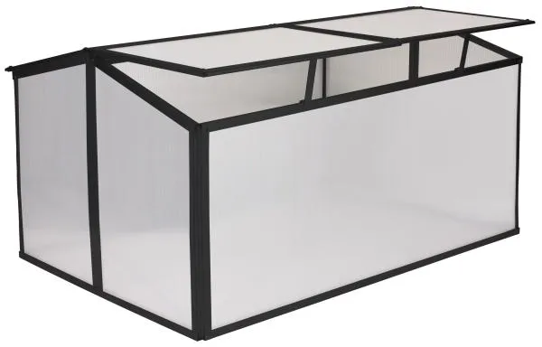 Litet svart växthus 120x80x57cm